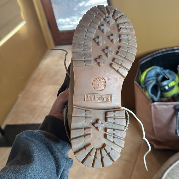 Timberland Authentics Waterproof Roll-Top Boot Size 7.5 Light Brown Nubuck - Picture 10 of 14